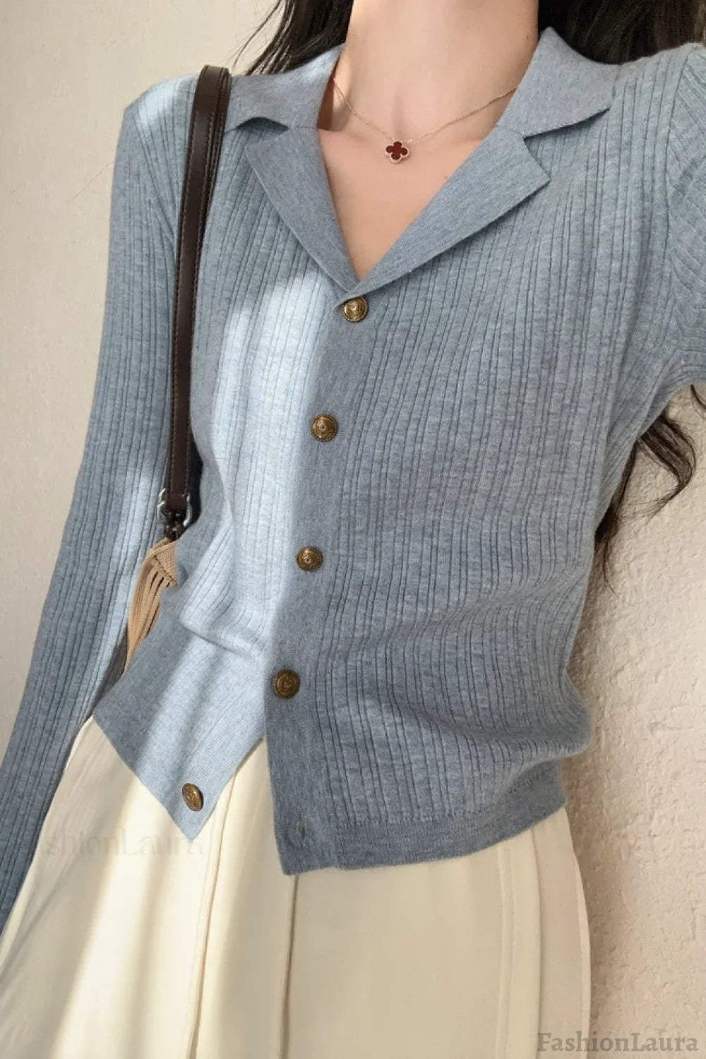 Wool Blend Textured Cardigan