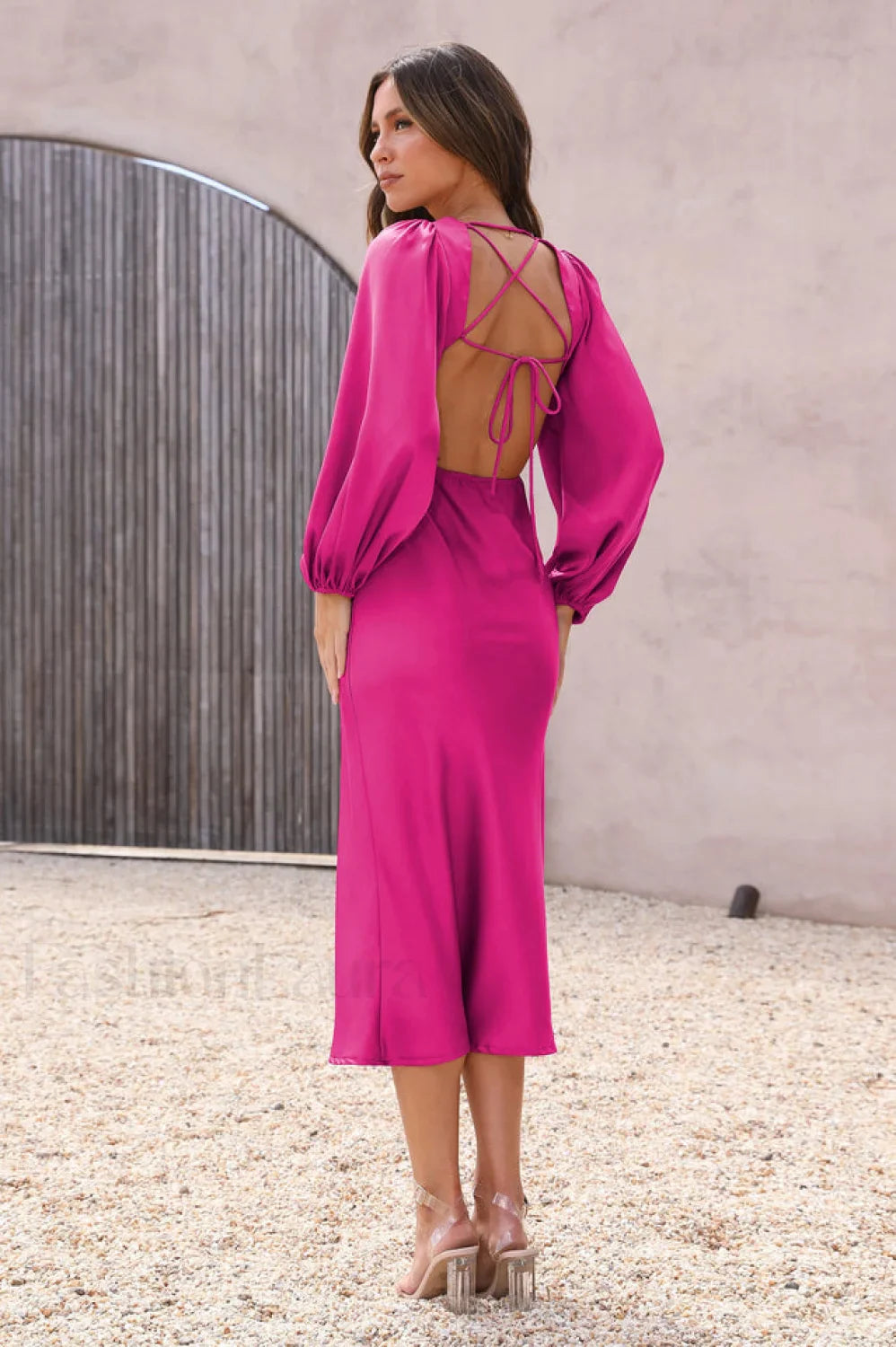 Wren Long Sleeve Charming Twist Maxi Dress