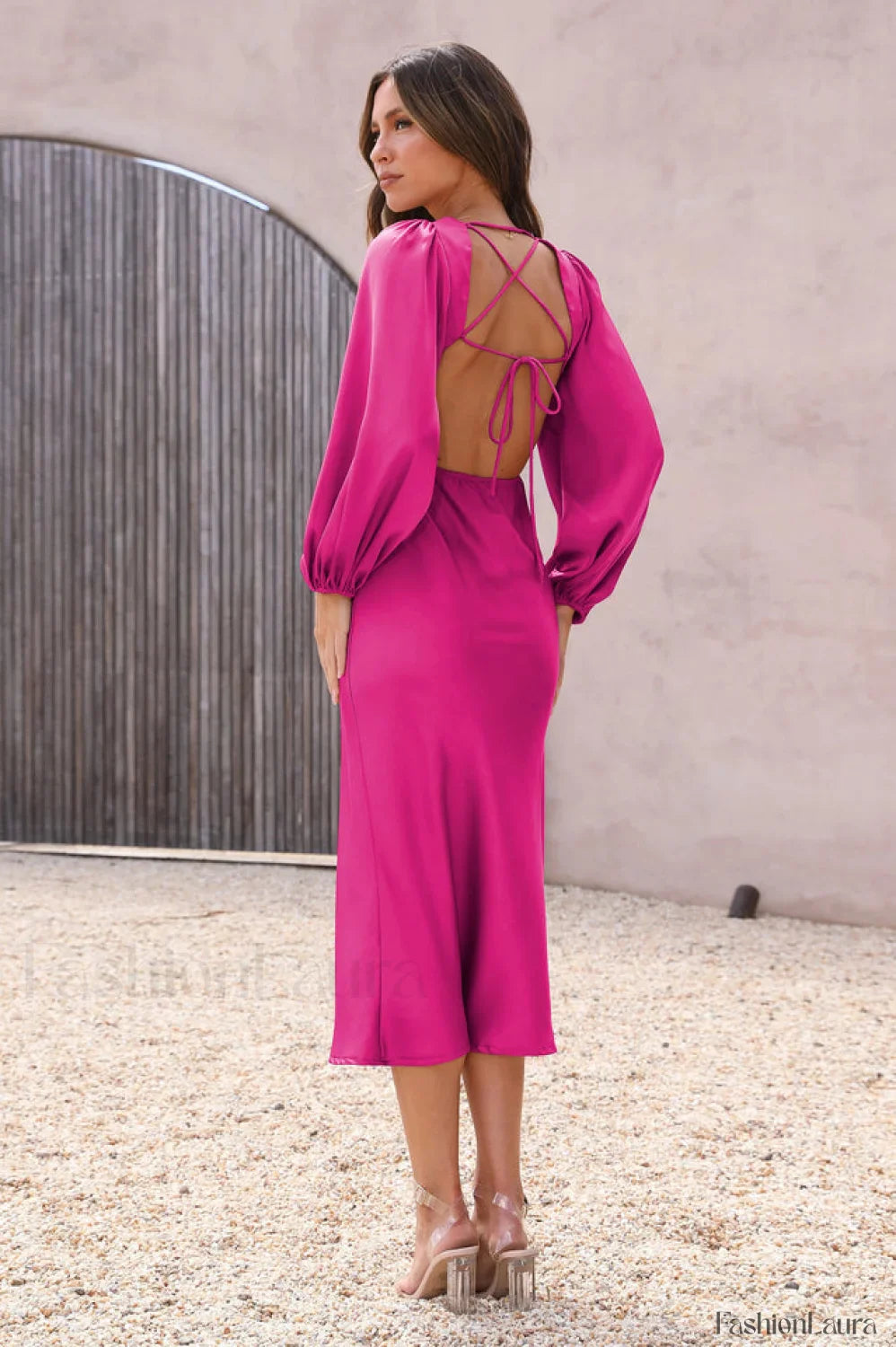 Wren Long Sleeve Charming Twist Maxi Dress