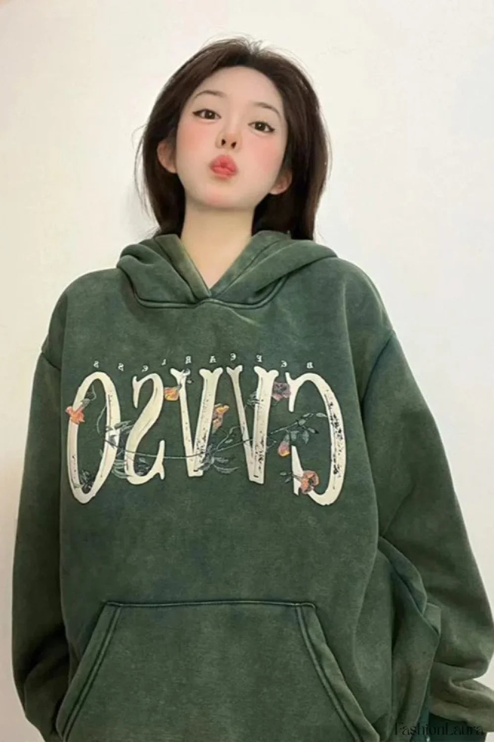 Y2K Style Printed Hooded Hoodie