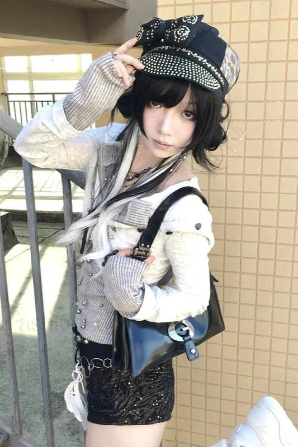 Y2K Zip-Up Knit Hoodie