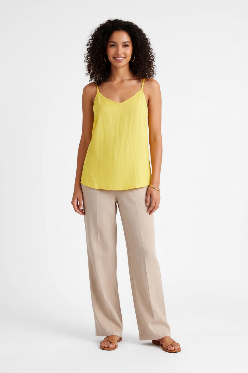 Chic Lightweight Linen Tank Top | Breathable Fabric & Versatile Design - Jamota