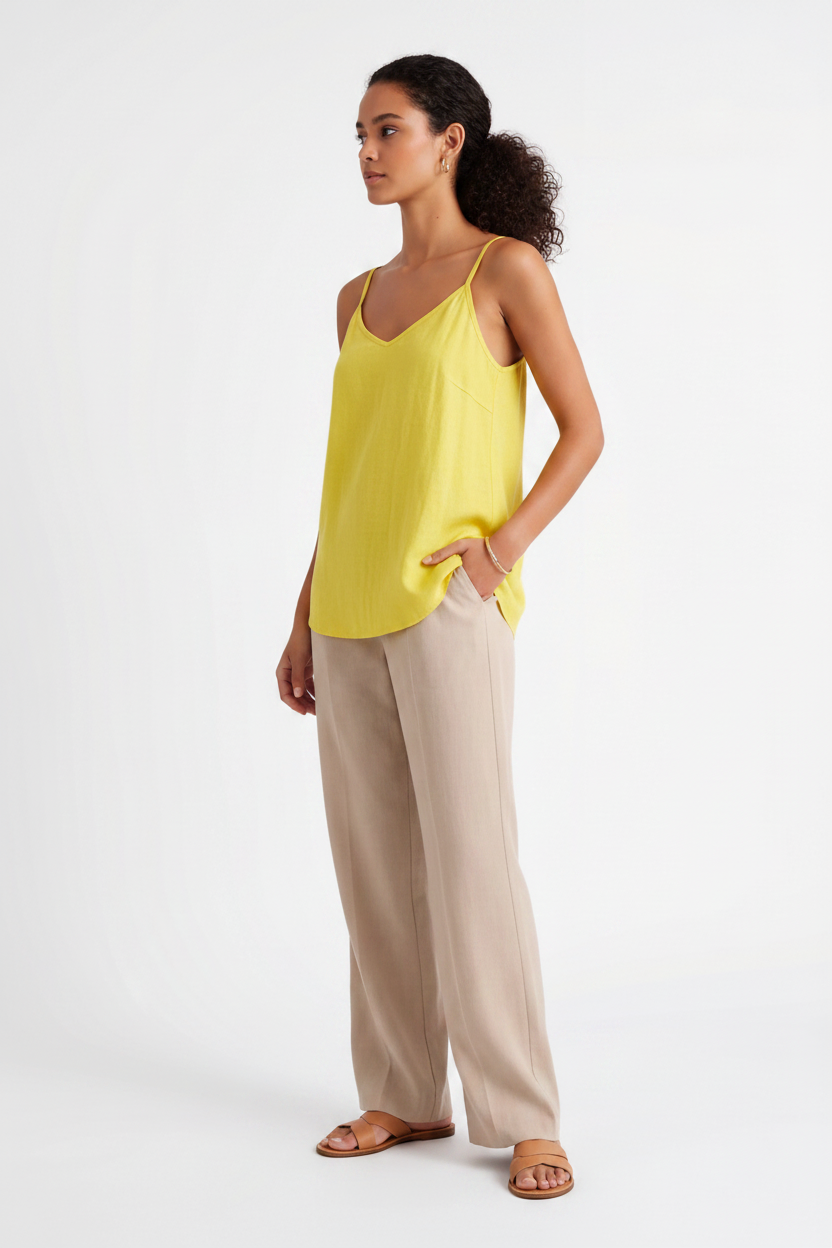 Chic Lightweight Linen Tank Top | Breathable Fabric & Versatile Design