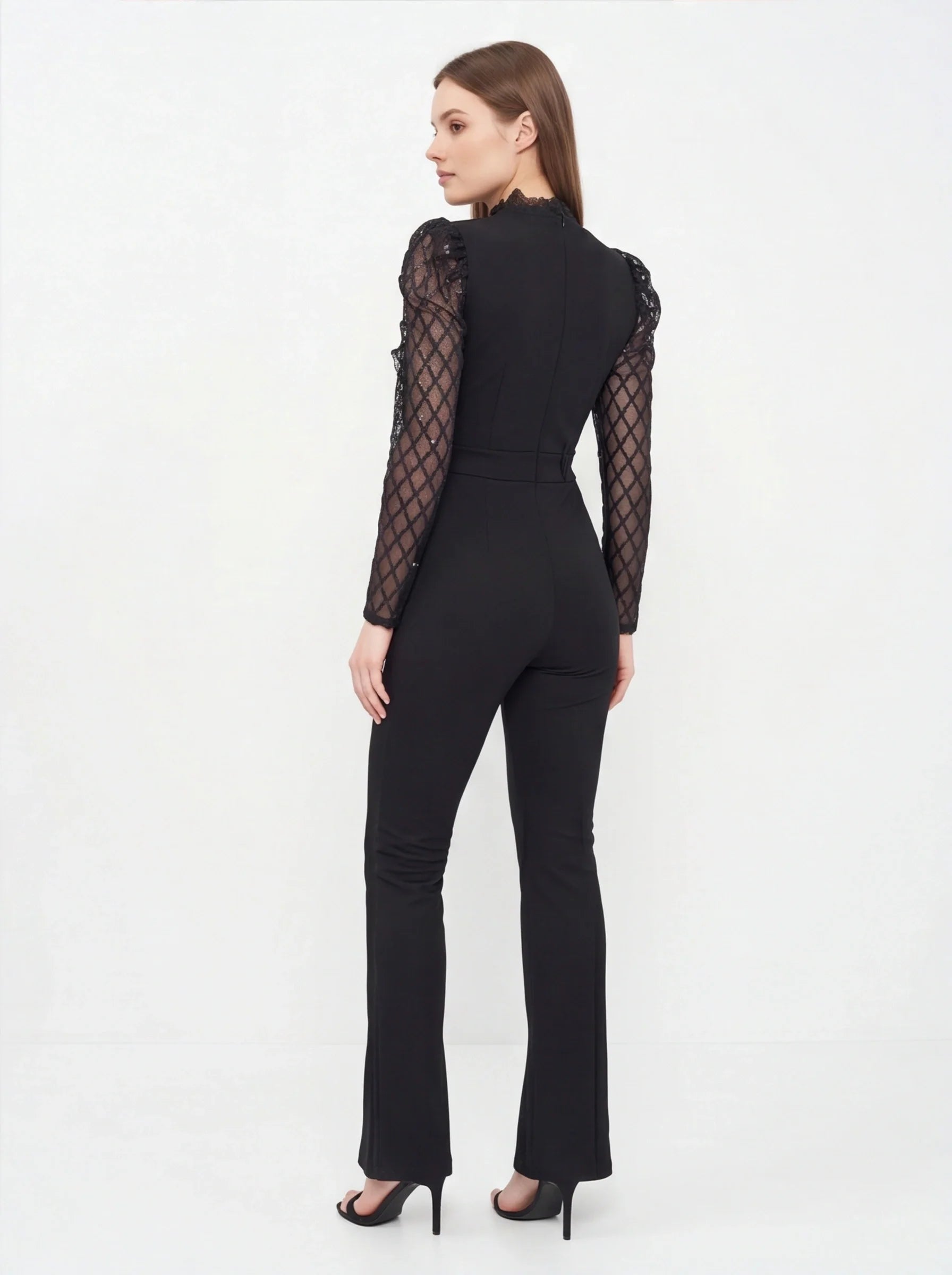 Elegant Chic See-Through Jumpsuit with Flattering Fit and Adjustable S