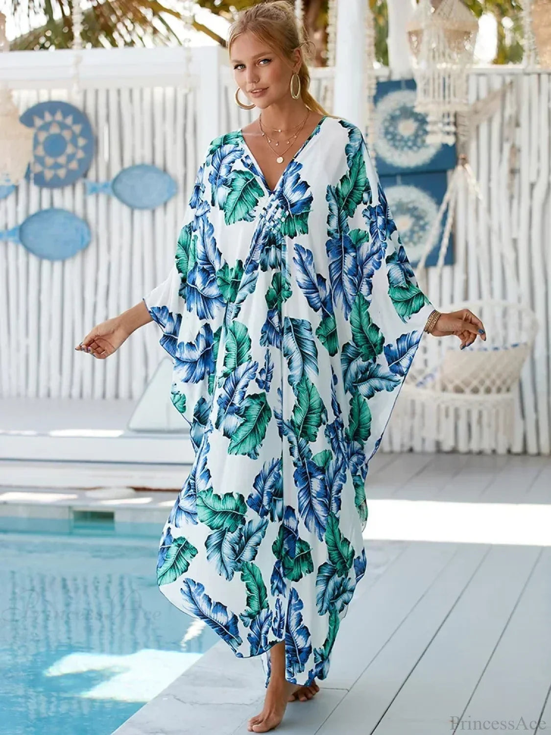 Zebra Stripes Long Dress Cover Up color27 / One Size