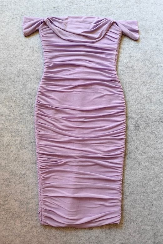 Zia Bodycon Wrap Dress - Violet Purple