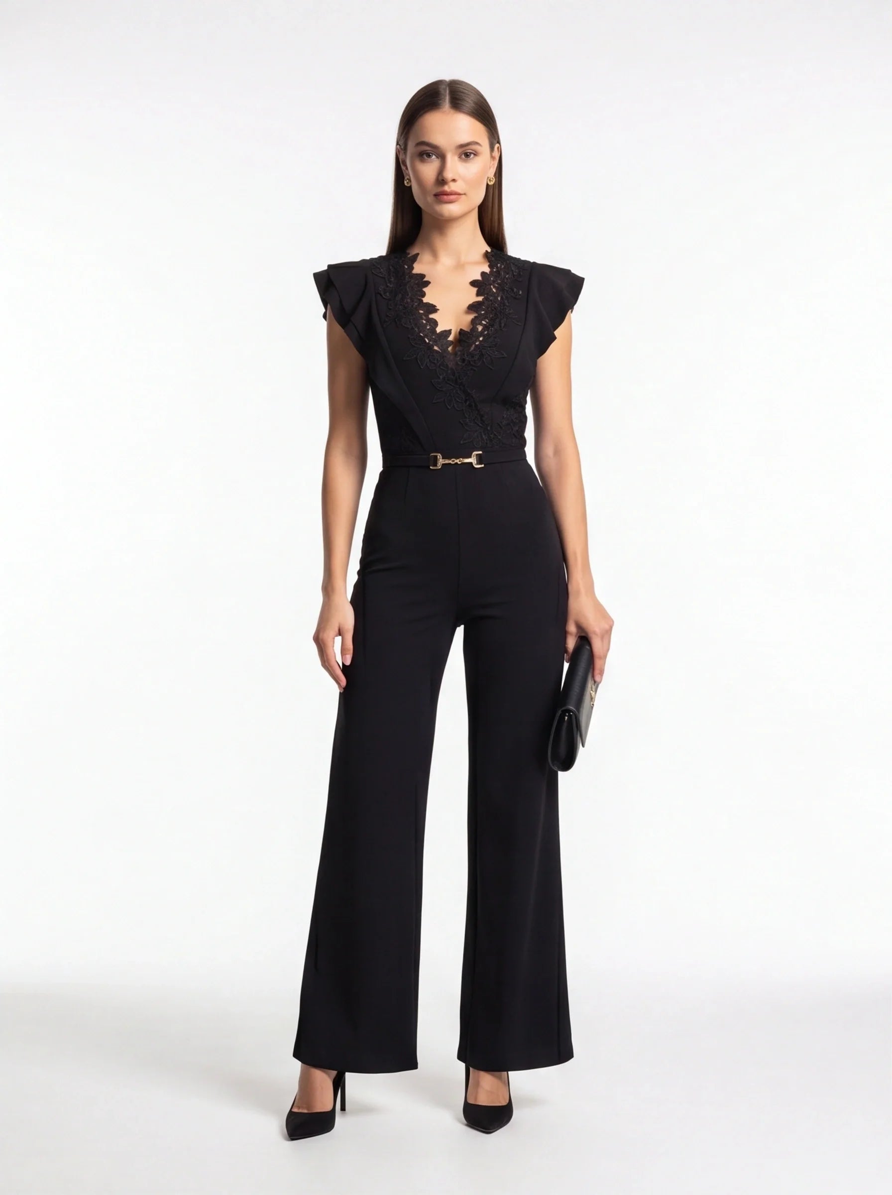 Elegant Black Jumpsuit for Women | Tailored Fit & Comfortable Fabric